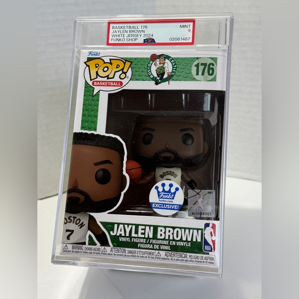 Funko Basketball Boston Celtics Jaylen Brown #176. Mint PSA 9. In hard case.